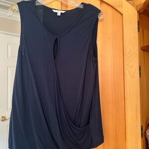 CAbi Navy Sleeveless Top - Size Small
